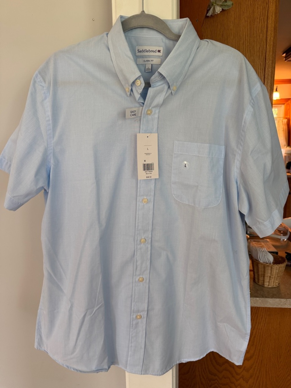 Saddlebred Classic Fit Light Blue Button-Down Men's Shirt